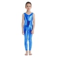 thumbnail image 2 of renvena Kids Girls One Piece Shiny Sleeveless Gymnastic Leotard Unitard Ballet Dance Jumpsuit Bodysuit, 2 of 7