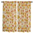 thumbnail image 2 of Thanksgiving Fall Orange Maple LeavesWindow Curtains Kids Bedroom Modern Living Room Hall Curtains Kitchen Decorative Drapes, 2 of 7