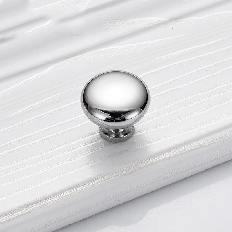 Silver Round Knob 1.1" 10pack