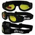 thumbnail image 2 of Birdz Eyewear Kite Motorcycle Goggles (Black Frame/Yellow Lens), 2 of 2
