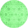 thumbnail image 1 of Ahgly Company Indoor Round Oriental Emerald Green Traditional Area Rugs, 4' Round, 1 of 4