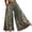 Army Green, variant on Floral Tiered Palazzo Pants for Women - High Waist Elastic Wide Leg Trousers, Flowy Boho Beach Bottoms for Women's Summer Vacation & Resort Wear Army Green L