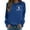 Blue, variant on Spooky Season Sweatshirts Halloween Ghost Sweatshirt Women - Halloween Graphic Crewneck Tops Casual Sweater, XXL