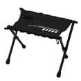 thumbnail image 4 of Taburete plegable con reposapiés, asiento de pesca, taburete portátil, taburete de camping, taburete de pesca para salón, actividades al aire libre, Negro, 4 of 8