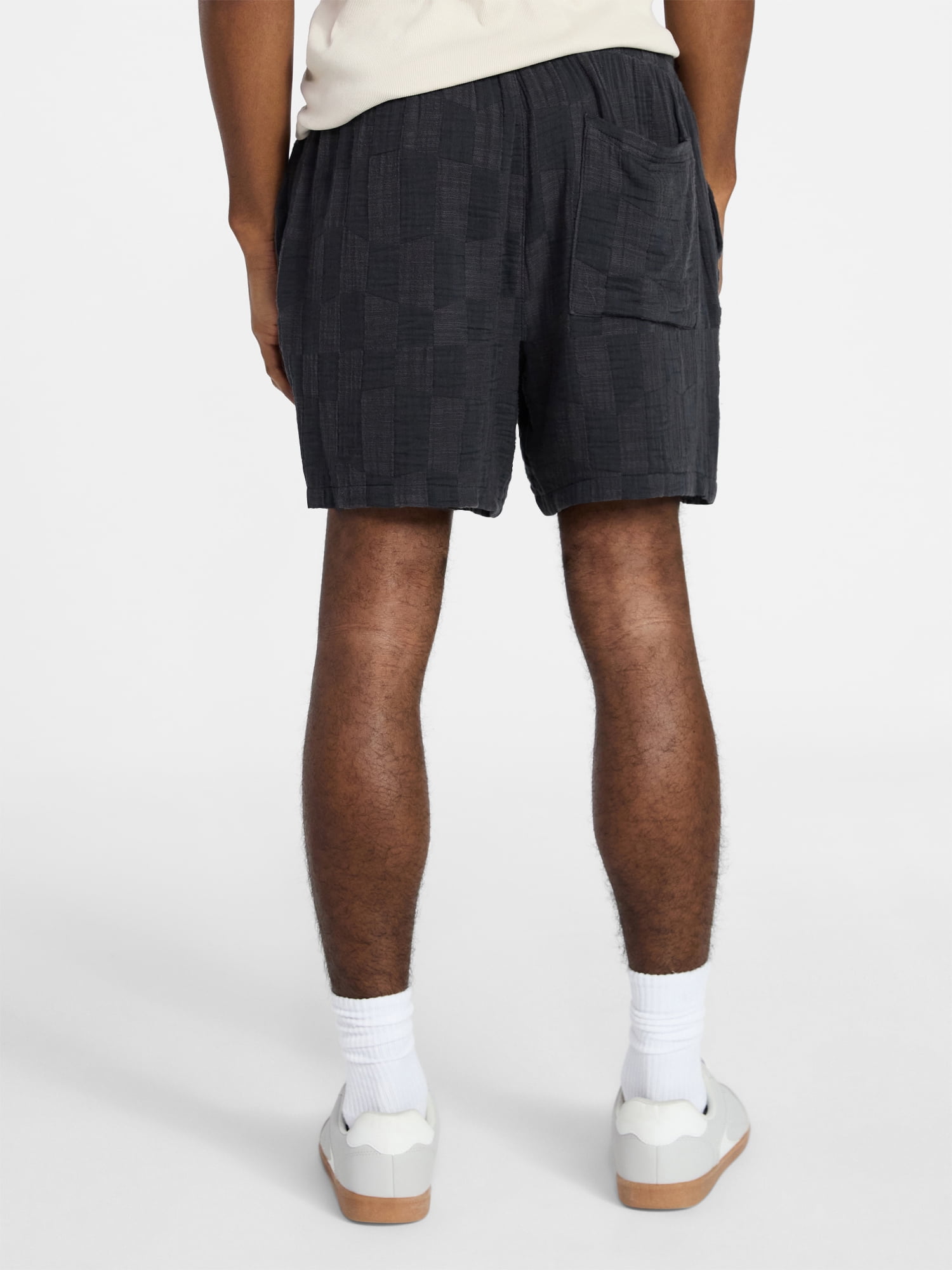 No Boundaries Check Gauze Shorts, 6.5" Inseam, Men's XS-5XL