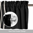 thumbnail image 6 of Black Beige Striped Kitchen Curtain Valances for Windows Farmhouse Short Curtains, Modern Farmhouse Retro Lines Rod Pocket Valance Curtain for Bedroom Cafe Living Room, 6 of 8