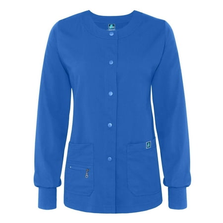 

Adar Indulgence Womens Jr Fit Multi Pocket Warm-Up Scrub Jacket - 4216 - Royal Blue - XS