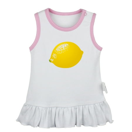 

Fruit Lemon Pattern Dresses For Baby Newborn Babies Skirts Infant Princess Dress 0-24M Kids Graphic Clothes (White Sleeveless Dresses 18-24 Months)