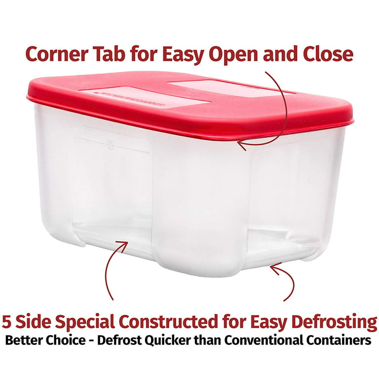 Quicker Defrost- Reusable Freezer Containers Set of 4-23.5 oz. for