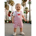 thumbnail image 5 of RUINIXCW Newborn Baby Boy Christmas Outfit Infant Boys Romper Overalls Xmas Clothes Striped Cute Embroidery Sleeveless Jumpsuit Shorts, 5 of 10