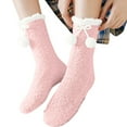 thumbnail image 4 of MSJUHEG Fuzzy Socks,Slipper Socks,Fluffy Socks,Bearpaw Socks,Cloud Socks,Winter Warm Fuzzy Socks Slipper Socks Soft Fuzzy Sleeping Socks Fuzzy Slipper Socks Watermelon Red A, 4 of 4