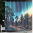 thumbnail image 4 of Ambesonne Fantasy Shower Curtain, Aurora Borealis Night, 69"Wx70"L, Multicolor, 4 of 5