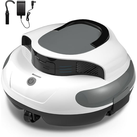 Blossom Robotic Automatic Pool Cleaner Cordless Dual Motors 120-Min Runtime 5000mAh Battery for Above-Ground Pools 1-Count