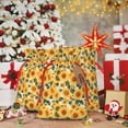 thumbnail image 5 of Fuzoiu Green Leaf Sunflower Print Christmas Gift Bag,Burlap Gift Bag with Drawstring Closure & Hang Tag,Perfect for Holidays, Birthdays, and Special Occasions-Small, 5 of 7
