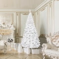 thumbnail image 4 of Costway Árbol de Navidad 2,4m Base Metálica PVC Abeto Artificial Blanco, 4 of 7