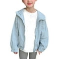 thumbnail image 1 of Sunnyoo Toddler Girls Sun Protection Lightweight Outerwear Loose Fit Zipper Jacket, Sizes 2-16, 1 of 8