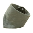 thumbnail image 4 of Babero, paño para eructar, cómodo, triangular, de algodón, agradable para la piel, bandana, babero antibabas, unisex, para bebés, babeo, dentición, ni Verde oscuro, 4 of 8