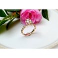 thumbnail image 2 of HeartsAndYou 0.8ct Natural Peach Morganite Engagement Ring 14k SOLID Rose Gold Halo Women, 2 of 9