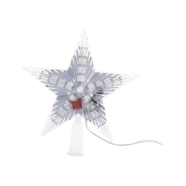 Adorno de estrella para árbol de Navidad iluminado, adorno de estrella para árbol de Navidad con luces LED, adorno de estrella para árbol de Navidad. 155 cm blanco