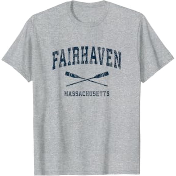 Fairhaven Massachusetts Vintage Nautical Paddles Sports Oars T-Shirt