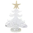 thumbnail image 1 of Lámpara de mesa LED con forma de árbol de Navidad brillante, luz nocturna USB, RGB, 7 colores intermitentes, lámpara decorativa de noche para el hogar, regalos de Navidad (punta dorada del árbol), 1 of 7