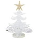 thumbnail image 1 of Lámpara de mesa LED con forma de árbol de Navidad brillante, luz nocturna USB, RGB, 7 colores intermitentes, lámpara decorativa de noche para el hogar, regalos de Navidad (punta dorada del árbol), 1 of 8