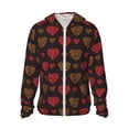 thumbnail image 2 of Lsque Gold Glitter Heart UPF 50+ Lightweight Sun Protection Men's Women's Long Sleeve Shirt, Hoodie Performance -3X-Large, 2 of 9