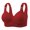 Red, variant on Wireless Sleep Bras for Women Everyday Underwear for Sleep Push Up Support Bra, 42B, Red