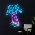 thumbnail image 2 of Handmadetneonsign Let The Good Times Roll Roller Skate Neon Sign, Rolling Skate Led Sign, Skate, 2 of 5