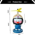 thumbnail image 4 of Ubiuoduck - Adornos para espejo retrovisor de coche de juguete, con forma de pato de hélice y casco, para adultos, niños, mujeres y hombres (perro marrón), 4 of 5