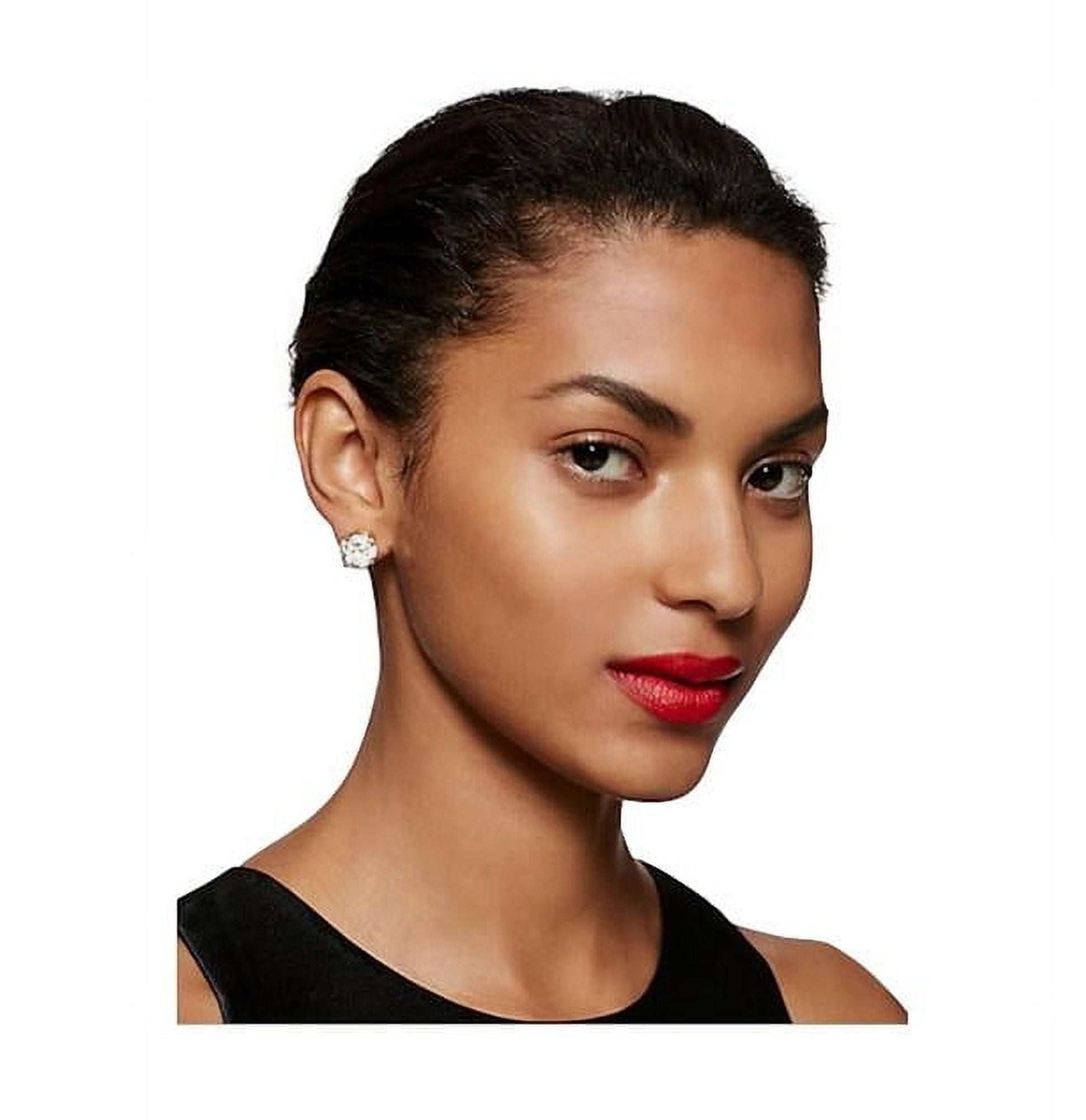 Kate Spade New York Earrings Crystal Gumdrop Studs Clear Gold Womens Jewelry Gift Classy