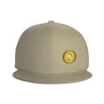 thumbnail image 3 of DouZhe Flat Brim Cap Snapback Hat, Bitcoin Currency Coin Prints Adjustable Yellow Adult Baseball Cap, 3 of 6