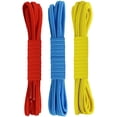 thumbnail image 1 of FOOTMATTERS No Tie Flat Stretch Shoe Laces - Elastic Laces 40 in (102 cm) – Red Blue Yellow - 3 Pairs, 1 of 6