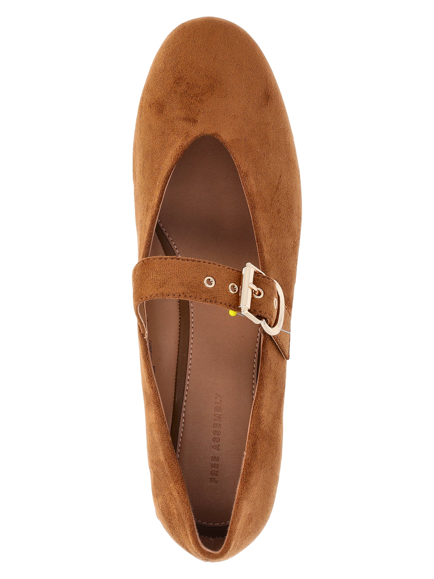 Free Assembly Women's Faux Suede Mary Jane Ballet Flats