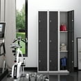 thumbnail image 2 of SUXXAN 3 Tier Metal Locker, 72'' Storage Cabinet with 3 Doors, Employee Locker for School Gym Office, White, 2 of 6