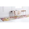 thumbnail image 4 of Unique Loom Tapis d'Aquarelle Floral Lyon 2' x 6' Runner Ivoire/rose, 4 of 10