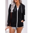 thumbnail image 1 of Women's Black Zip-up Hoodie Jacket, 1 of 22