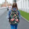 thumbnail image 6 of FORMRS Kids School Backpack Elementary Student Unisex Travel Bookbag with Reflective Stripes, Flamingo Leaves Pattern, 6 of 7