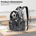 thumbnail image 7 of SEANATIVE Kids Bookbag School Backpack Large Capacity School Bag with Laptop Compartment, Front Pocket & Side Pockets for Children Teenagers, Soccer Cracked Stone Print, 7 of 7