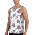thumbnail image 2 of Fotbe Tribal Style Turtle Pattern Men's Quick Dry Workout Tank Top Gym Muscle Tee Fitness Bodybuilding Sleeveless T Shirt Breathable Workout Shirt-, 2 of 9