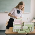 thumbnail image 2 of ibiyuan School Backpacks Nylon Water Resistant Large Capacity 5 In 1 School Bag Set for Ages 6th 7th 10th 12th, Middle Elementary, High School, Travel, Daily Commute, 2 of 4