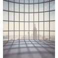 thumbnail image 3 of Modern Duvet Cover Set, Big Office Windows Lattice Square Lines Apartment Urban City Skyscapers Print, Decorative 3 Piece Bedding Set with 2 Pillow Shams, Calking Size, Pale Purple Beige, by Ambesonne, 3 of 3