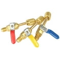 thumbnail image 4 of Valve d'Arrêt Universelle pour Tuyau de Réfrigération CVC - Construction en Cuivre 1 Pce avec Filetage SAE 1/4 Pouces, Compatible avec les Réfrigérants R410A R134A, Couleur en Option Or-Bleu/or-Jaune/or-Rouge,, 4 of 7