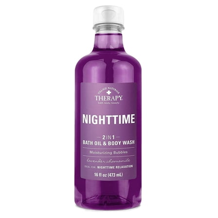 Village Nat. Bath Oil & Body Wash 2In1 Nighttime 16oz (Pack of 3)