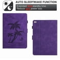 thumbnail image 6 of for Case for iPad mini 1/2/3/4/5,PU Leather Embossed Coconut Tree Slim Case with Pencil Holder Card Slot Protective Smart Cover for iPad mini 5/mini 4/mini 3/mini 2/mini,Purple, 6 of 6