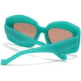 thumbnail image 3 of Retro Classic Square Sunglasses Women Men Black Grey Rivets Gradient Sun Glasses Shades UV400, 3 of 5