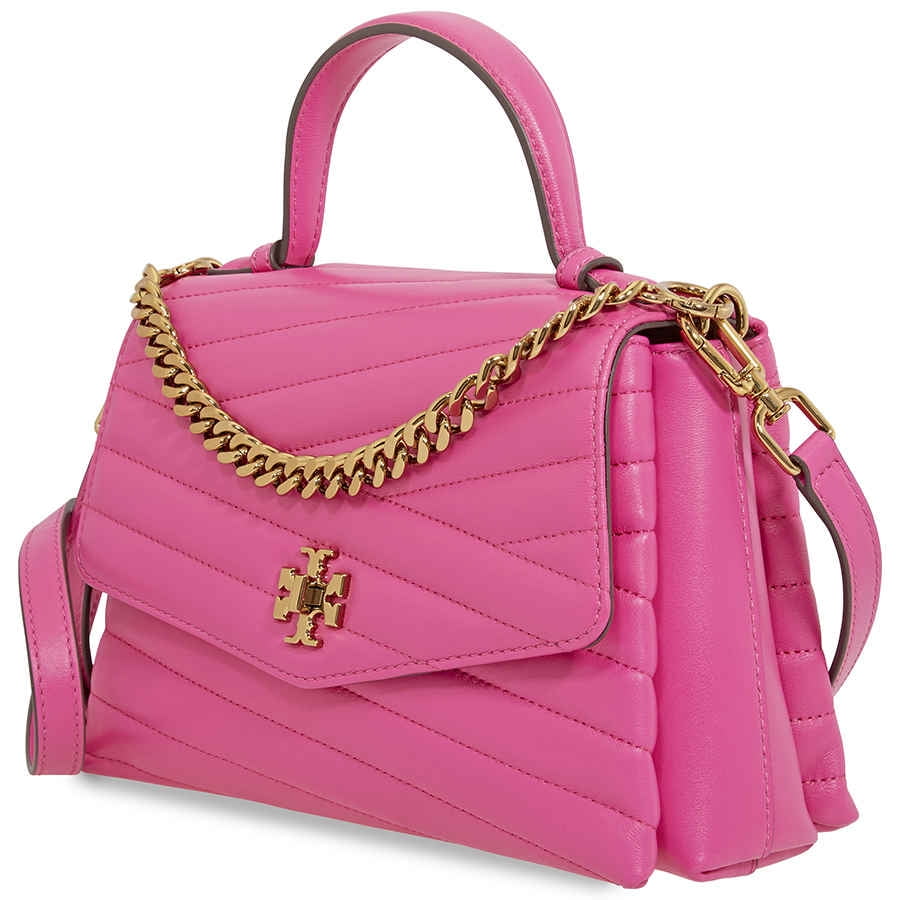 Tory Burch Kira Chevron Tophandle Satchel Crazy Pink