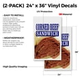 thumbnail image 2 of Corned Beef Sandwich (2-PACK) 24" x 36" Vinyl Decals | Sign Insert Peel & Stick Decals Stickers Window Signs, 2 of 2