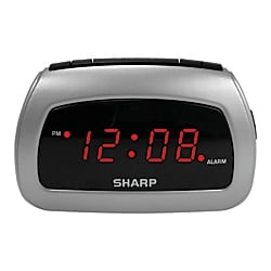 Sharp® Battery Backup Electric-Powered Digital Alarm Clock, 2 3/4