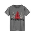thumbnail image 3 of XCHQRTI Christmas Tree Shirt for Women Plus Size Tshirt Short Sleeve Graphic Top, 3 of 11